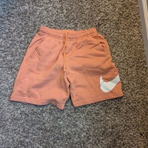 Nike Peach Shorts with White Logo
